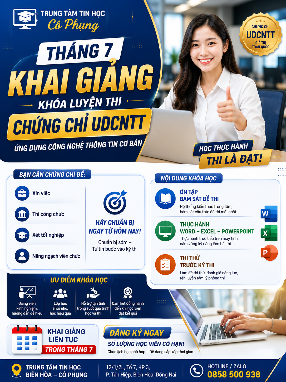 TRUNG TÂM TIN HỌC BIÊN HÒA – CÔ PHỤNG 